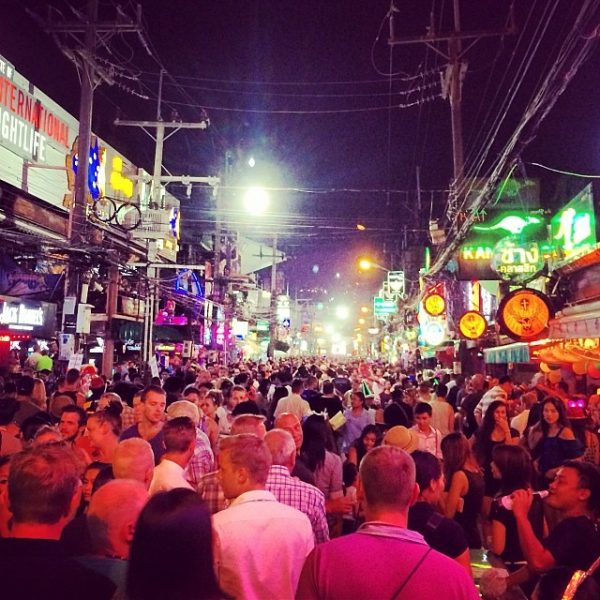 Night out in Phuket. So crowded. Much fun.